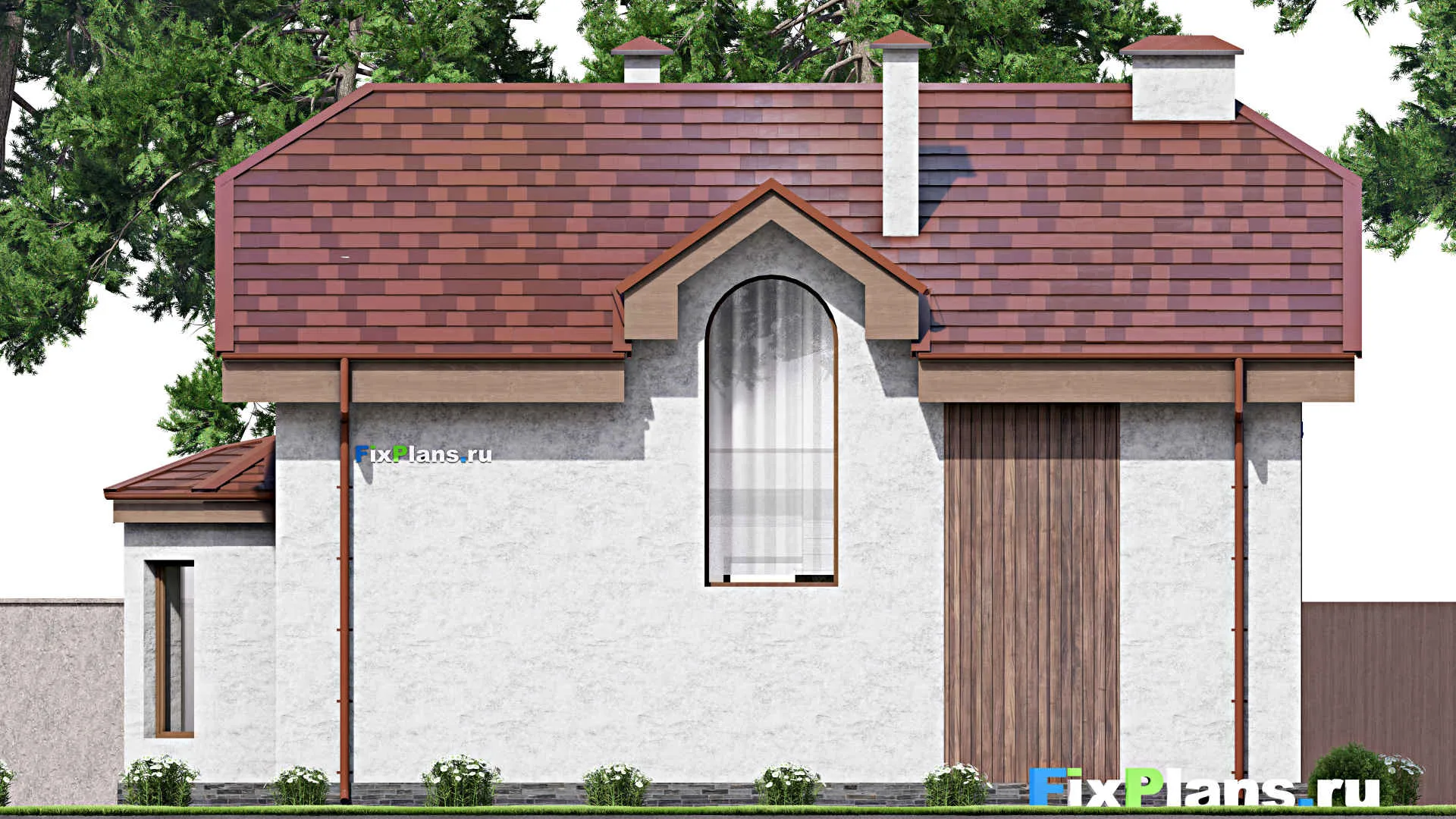 F-13409 - Проект дома с мансардой 11 на 14, площадью 150 м² с 5 спальнями
