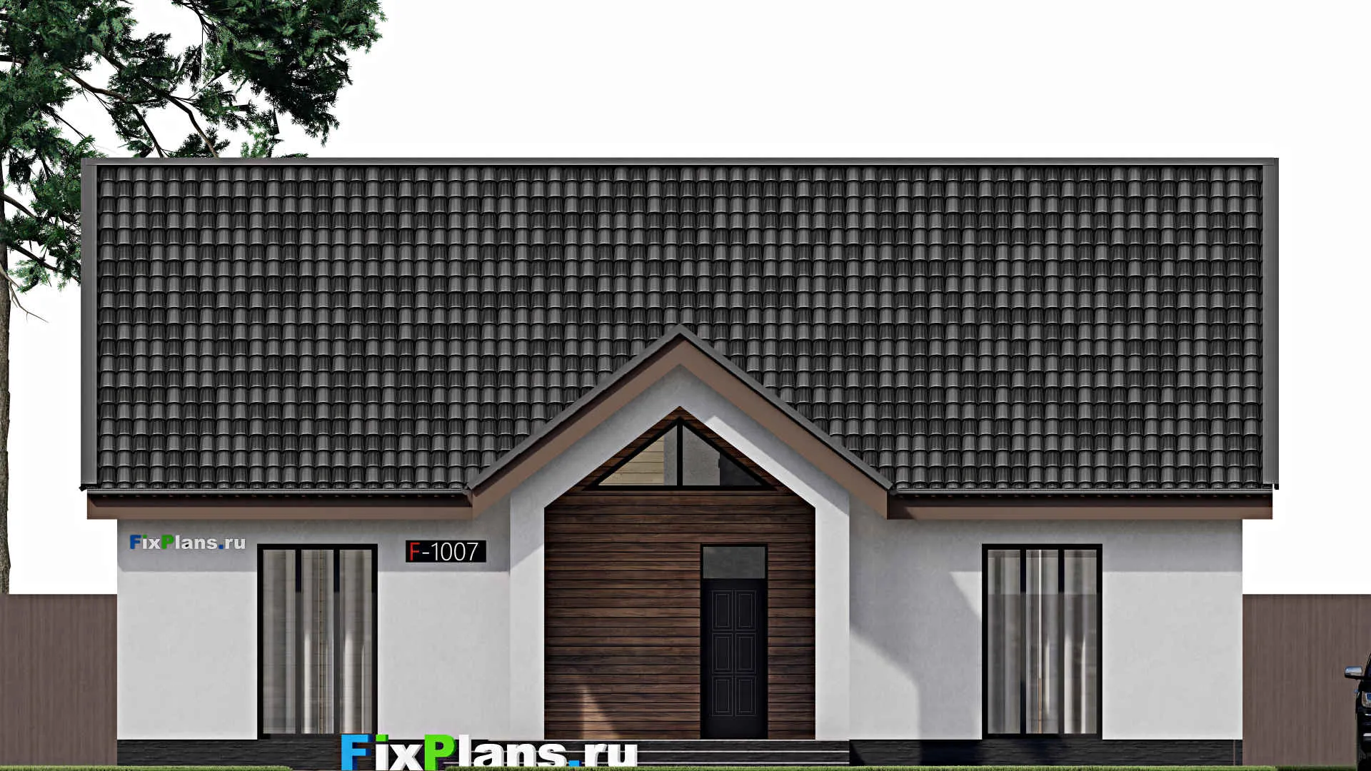 F-1007 - Проект дома с мансардой 12 на 15, площадью 230 м² с 6 спальнями