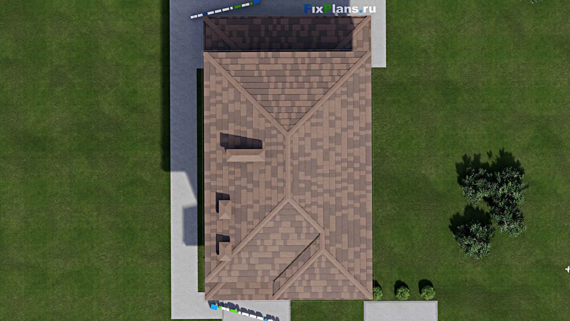 F-11501 - Проект двухэтажного дома 8 на 15, площадью 150 м² с террасой и 4 спальнями