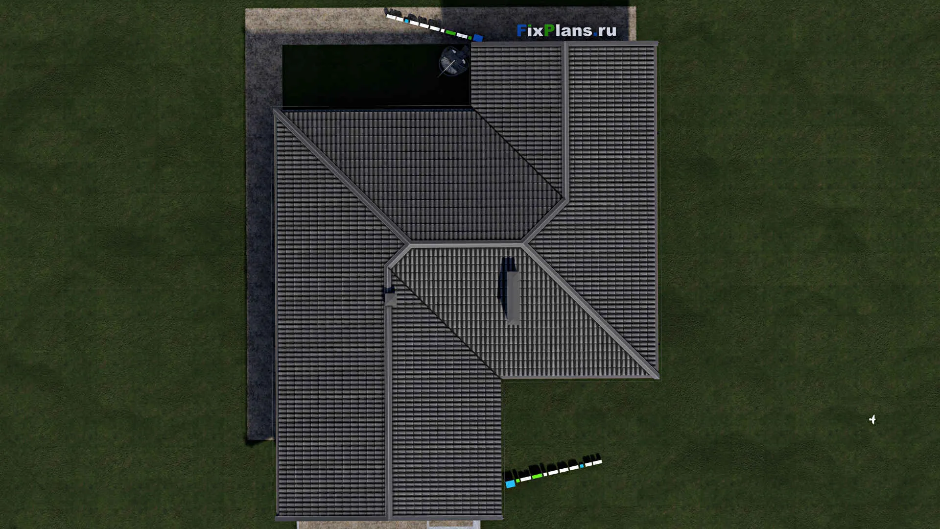 F-1790 - Проект одноэтажного дома 10 на 15, площадью 130 м² с террасой и 3 спальнями