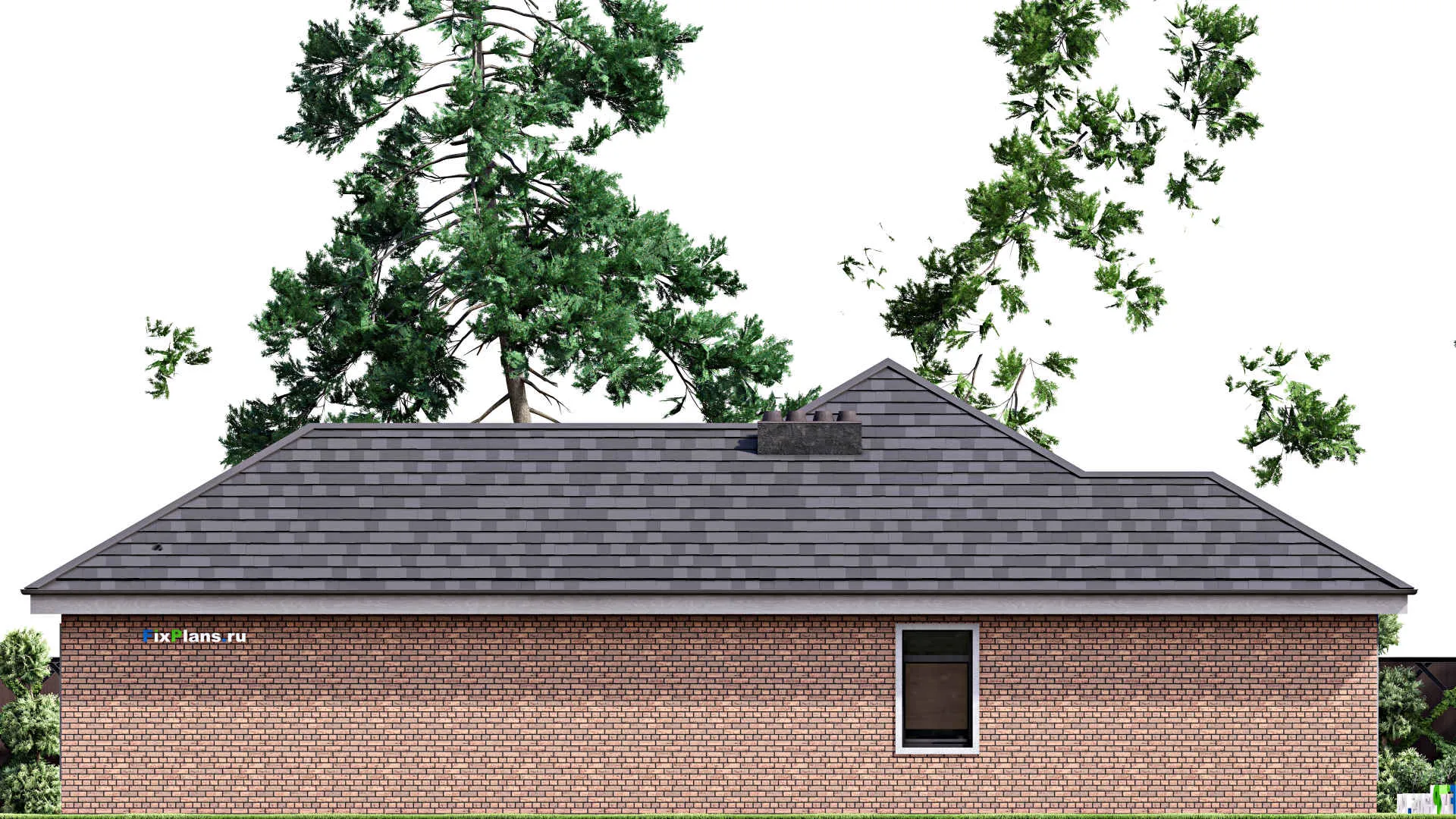 F-16757 - Проект одноэтажного дома 15 на 20, площадью 190 м² с террасой, баней, гаражом на 2 машины и 2 спальнями