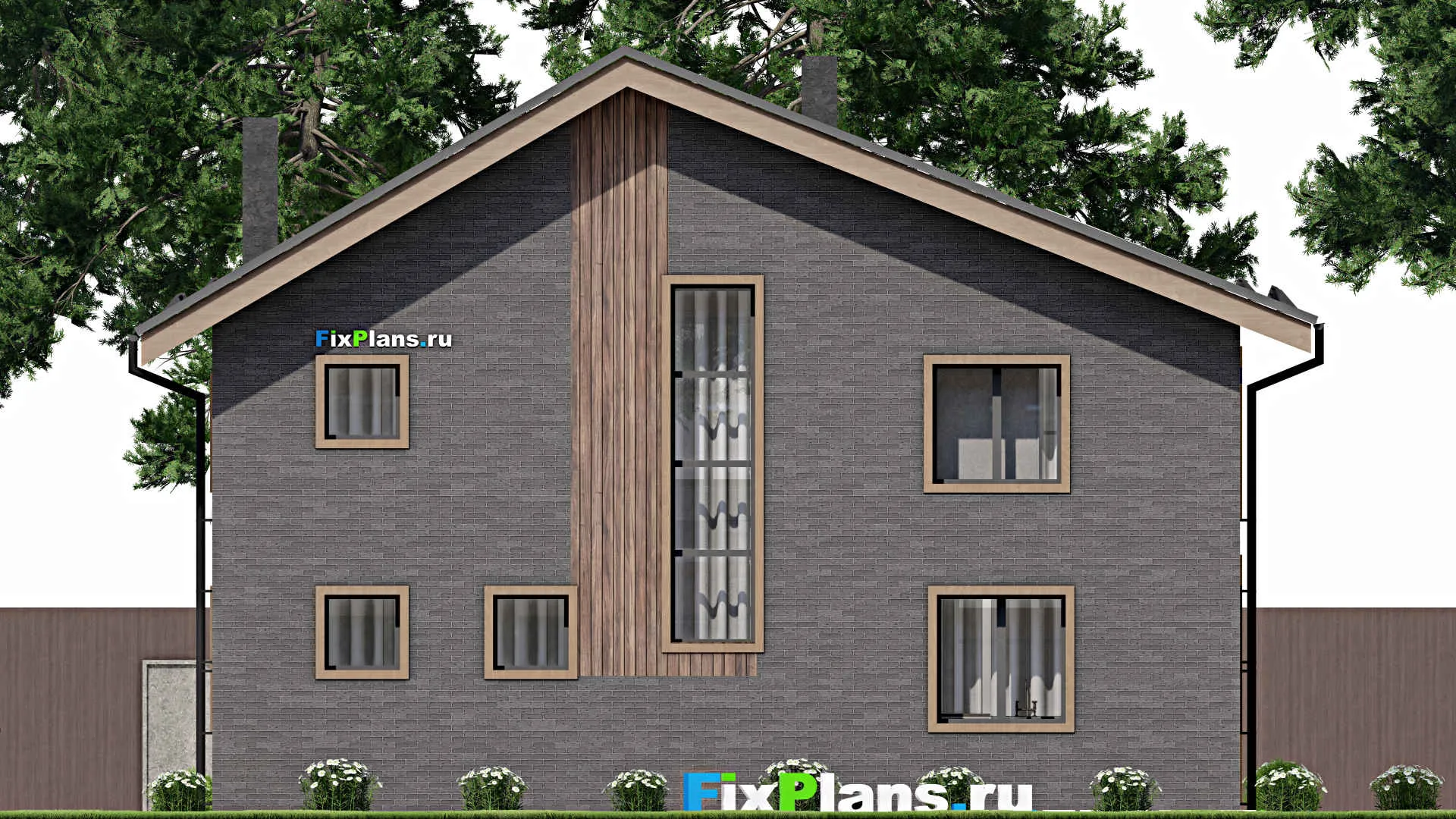 F-5363 - Проект дома с мансардой 9 на 12, площадью 130 м² с 2 спальнями